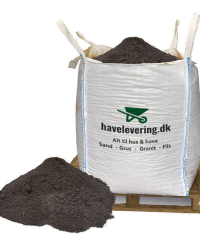 sort stenmel frit leveret I bigbag i hele Danmark