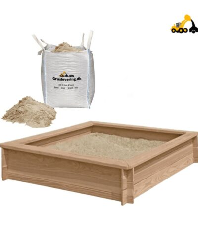 Sandkasse i lærke med sand
