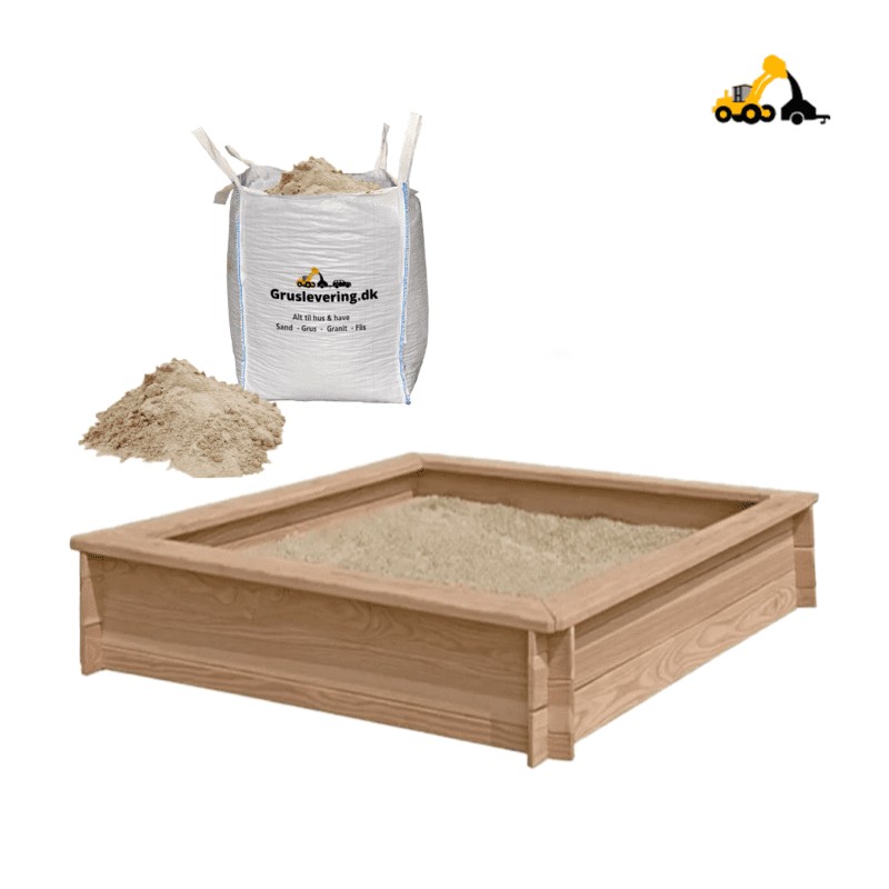 Billede af Sandkasse pakke: Sandkasse i lærketræ inkl. 450kg sand