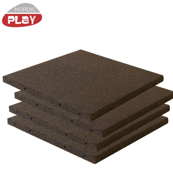 Billede af Gummiflise 500 x 500 x 30 mm Sort NORDIC PLAY Active